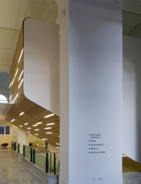 BCL wooden slatted panels to walls and ceilings at the Sackler Centre