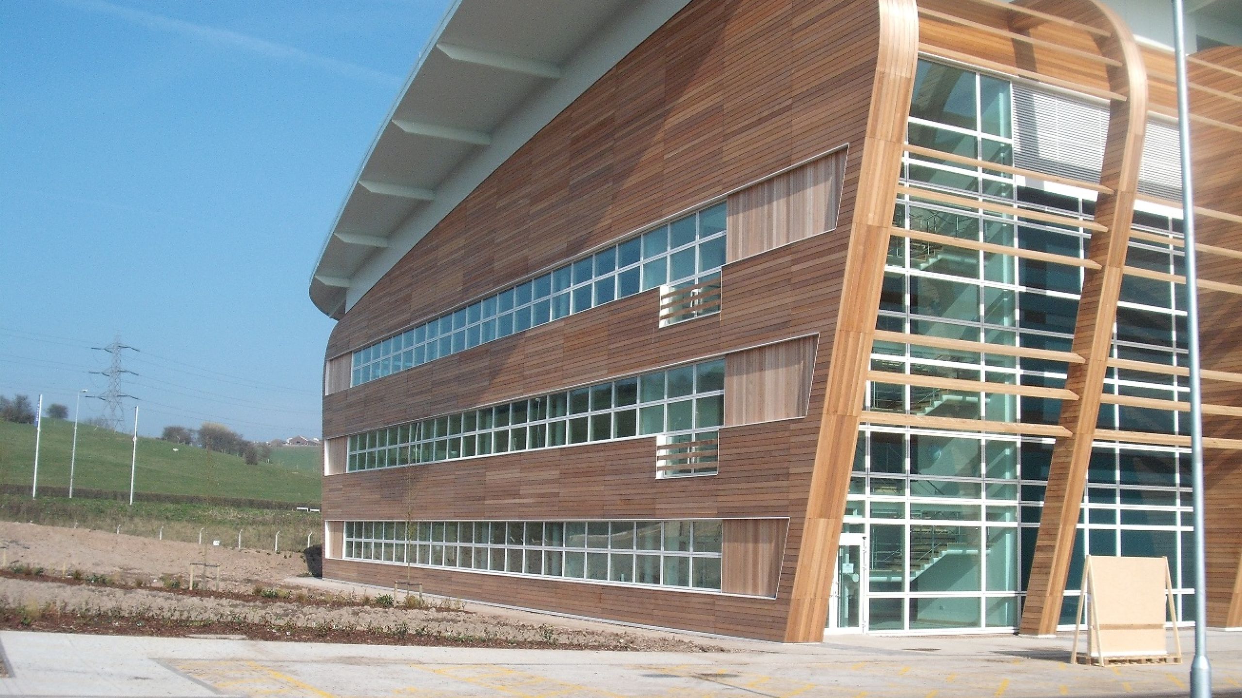 External timber cladding panels at Blue Planet G Park by BCL Timber Projects LTD
