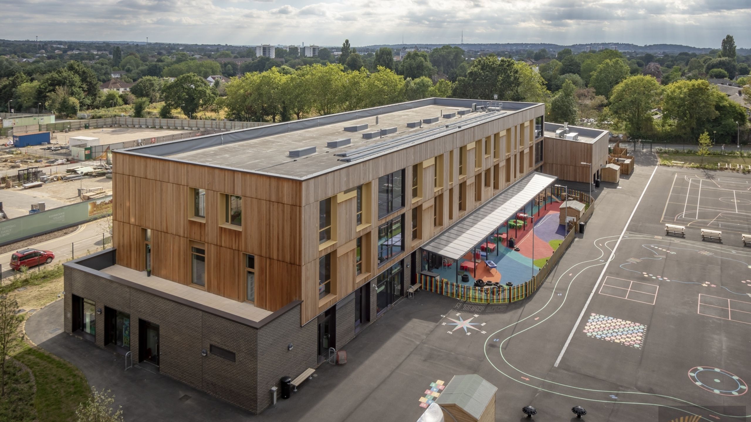 BCL Timber Wood Cladding Panels on Wingfield Primary School