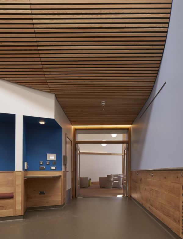 Curved wooden Ceiling at St Michael's Hospice