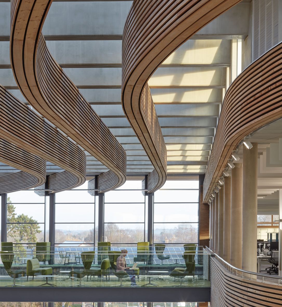 wooden slatted walls by BCL at the UKHO