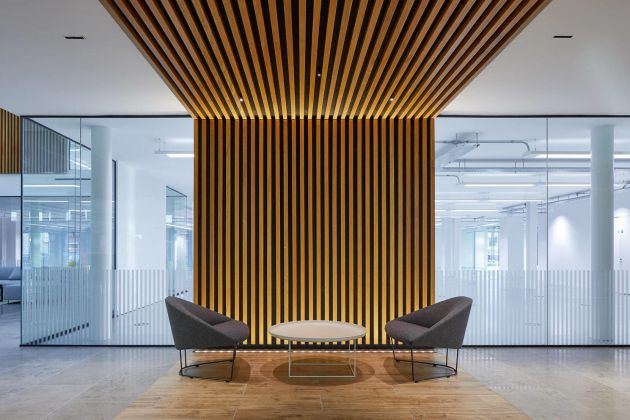 Acoustic timber panels by BCL at The Charter Building