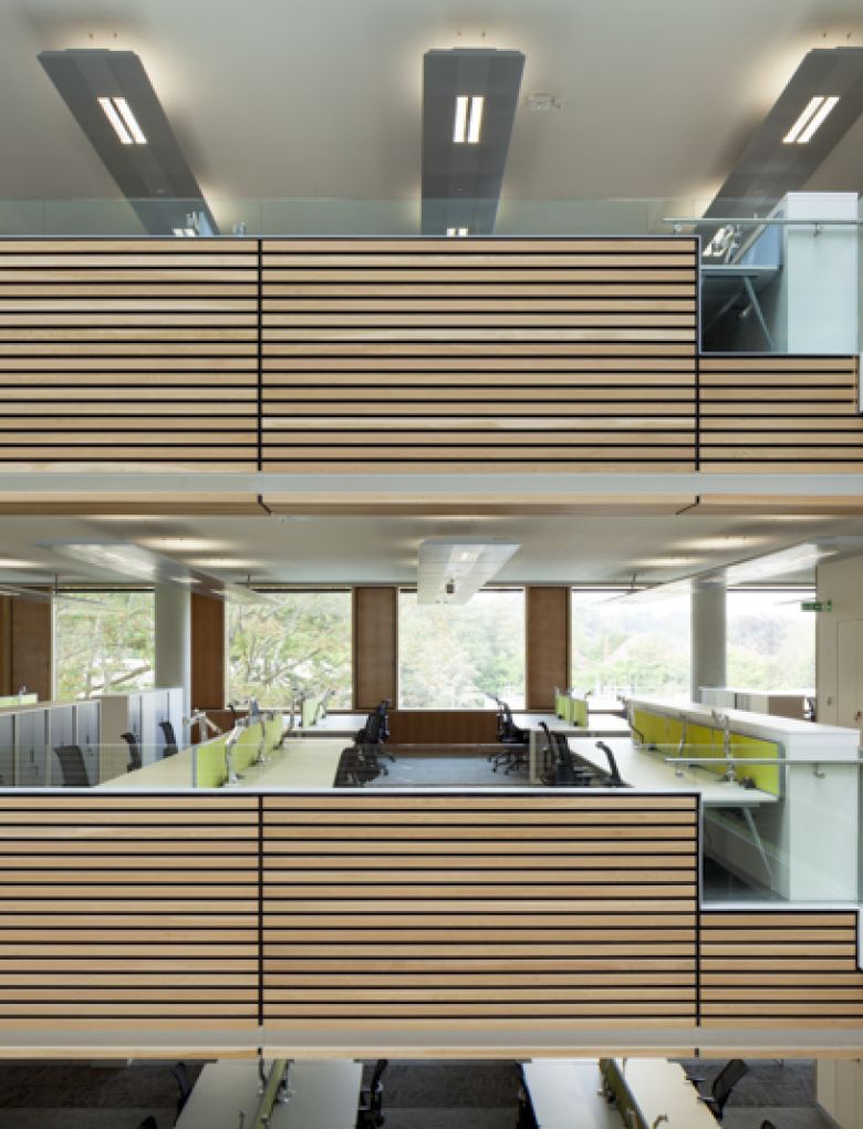Acoustic Timber Panels by BCL at Boldrewood Campus, University of Southampton