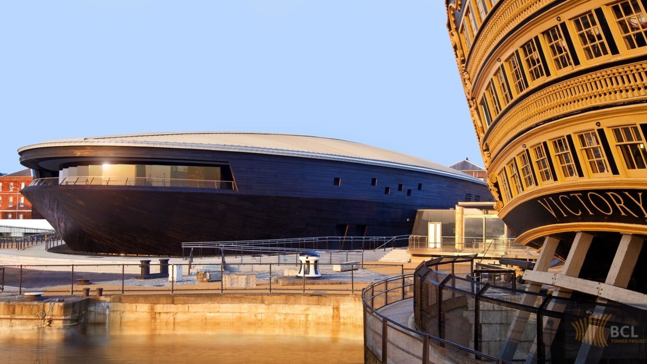 BCL timber cladding in black stained WRC at Mary Rose