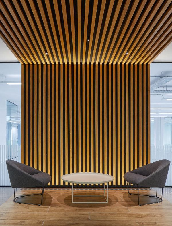The Charter Building, Uxbridge with BCL wooden slatted walls