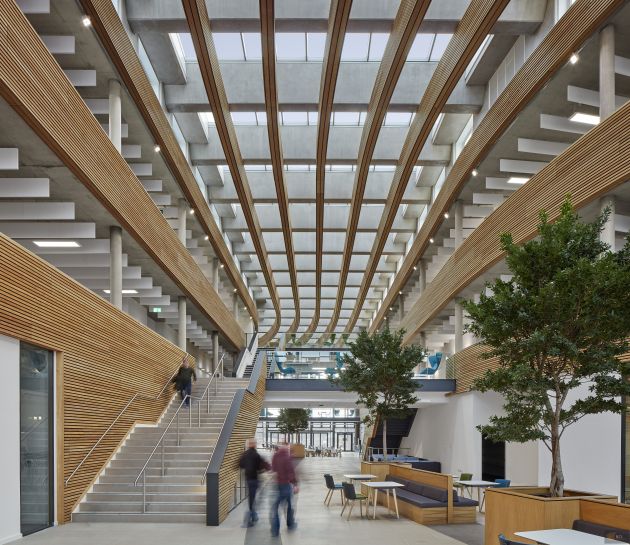 Wooden Slatted Panels by BCL at UK Hydrographic Office