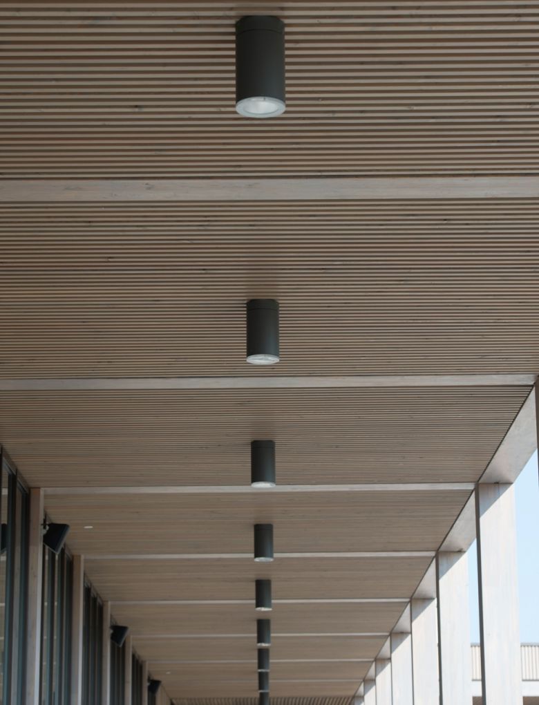 BCL timber cladding & soffit panels used at NMA building