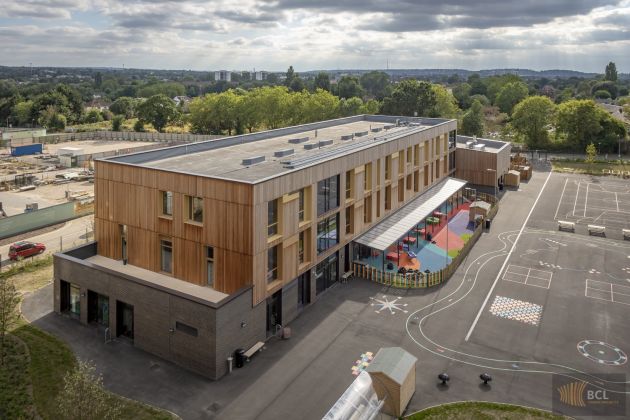 Wingfield Primary School wrapped in BCL Timber cladding panels