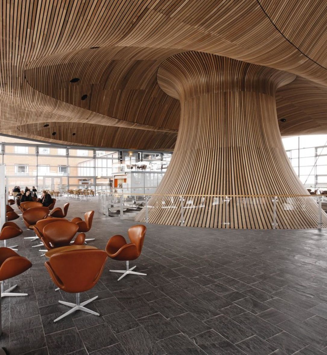 BCL wood ceilings installed at The Welsh Assembly in Cardiff