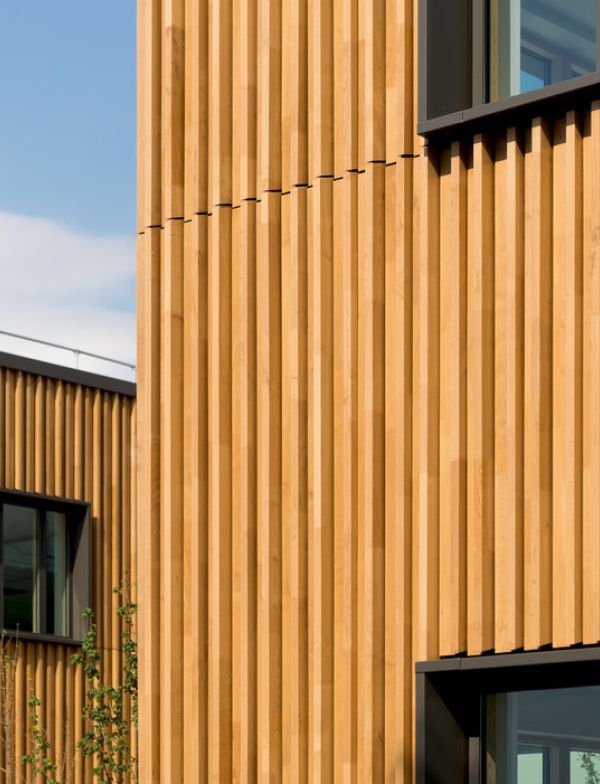 Wood cladding panels at Stoneleigh Park by BCL