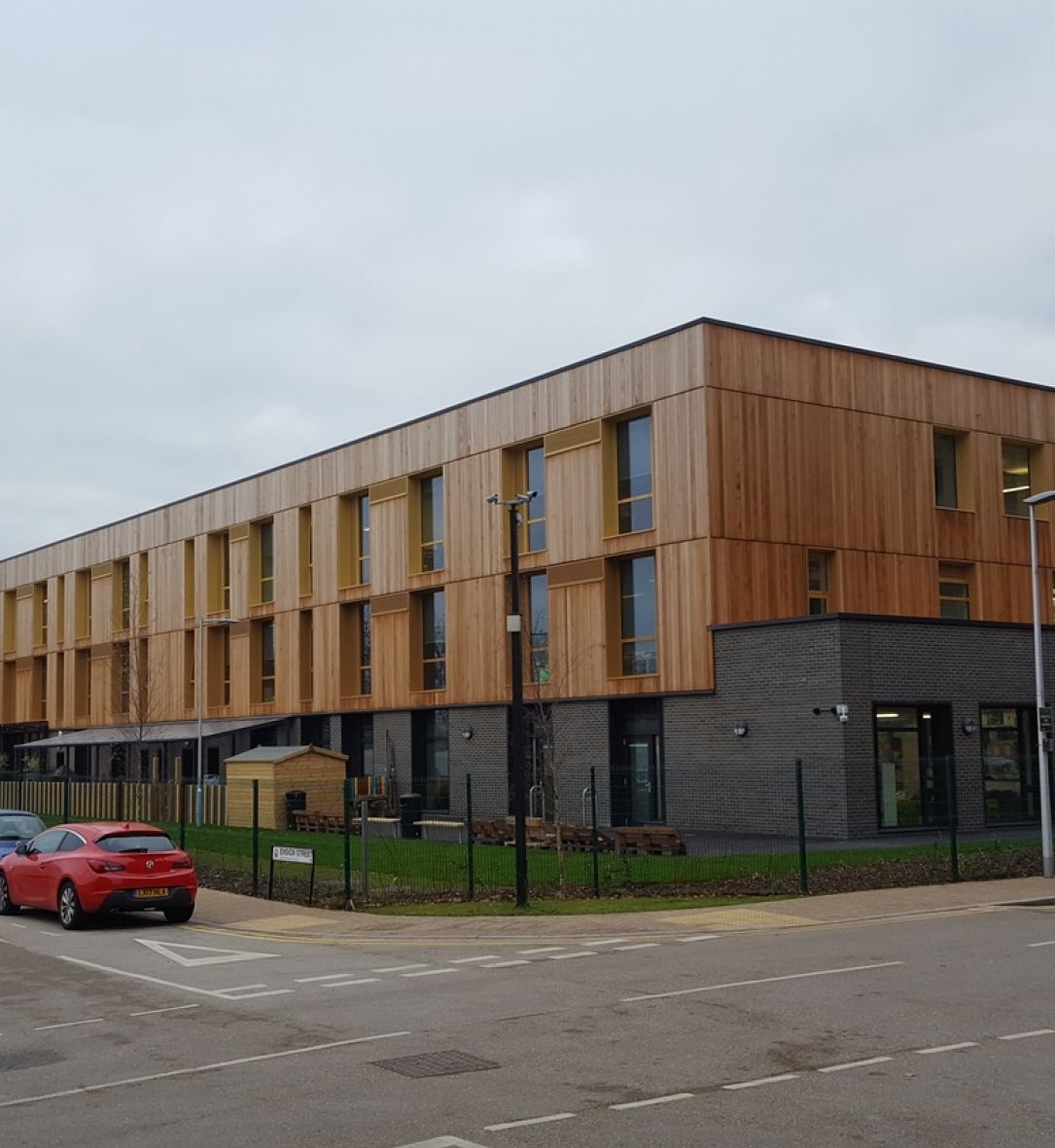 BCL Timber External Timber Slat Walls at Wingfield Primary School