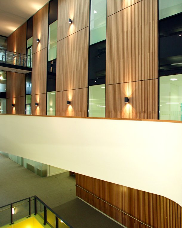 Timber slat walls by BCL Timber at Building 85, Southampton University