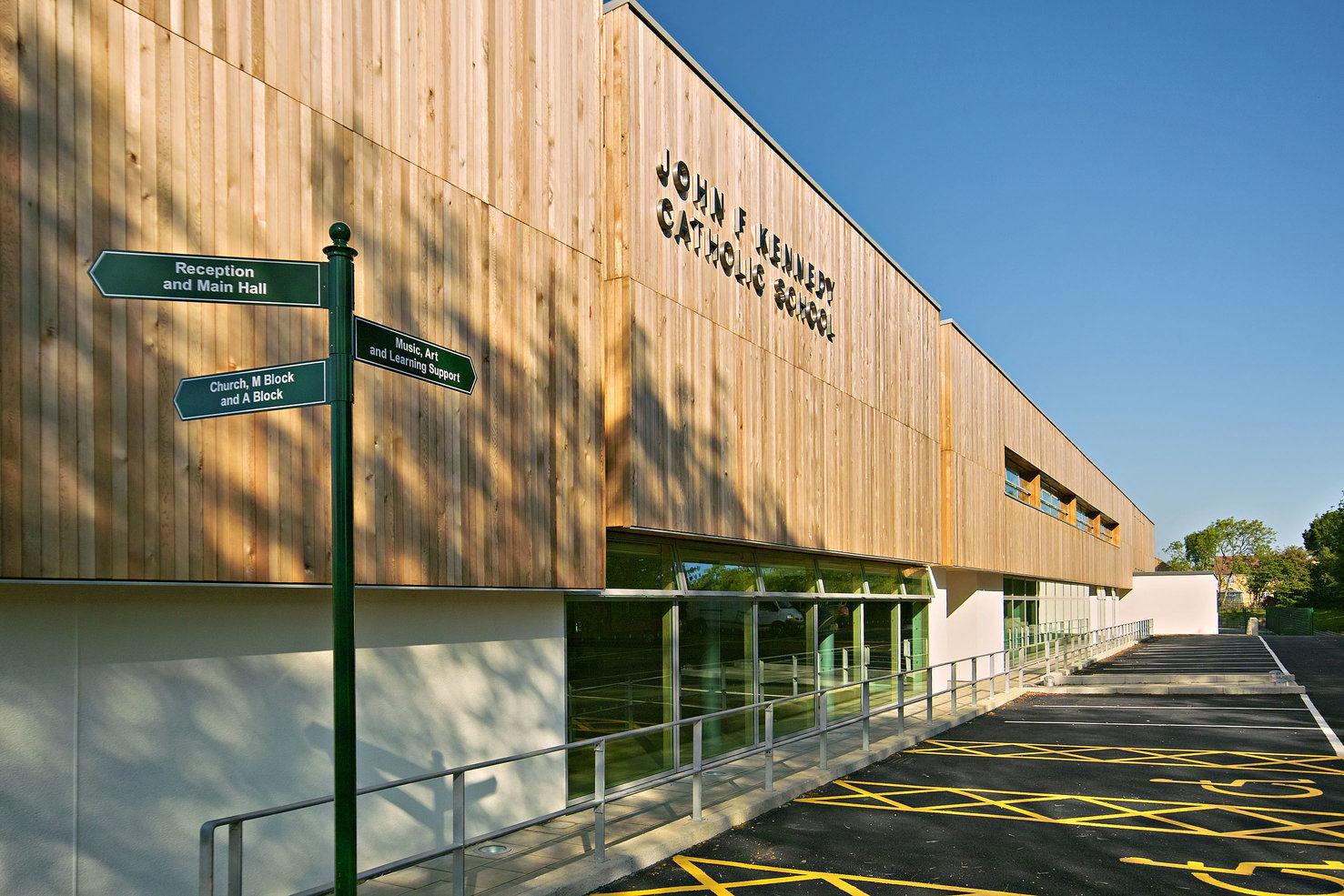 BCL Timber cladding panels at JFK School