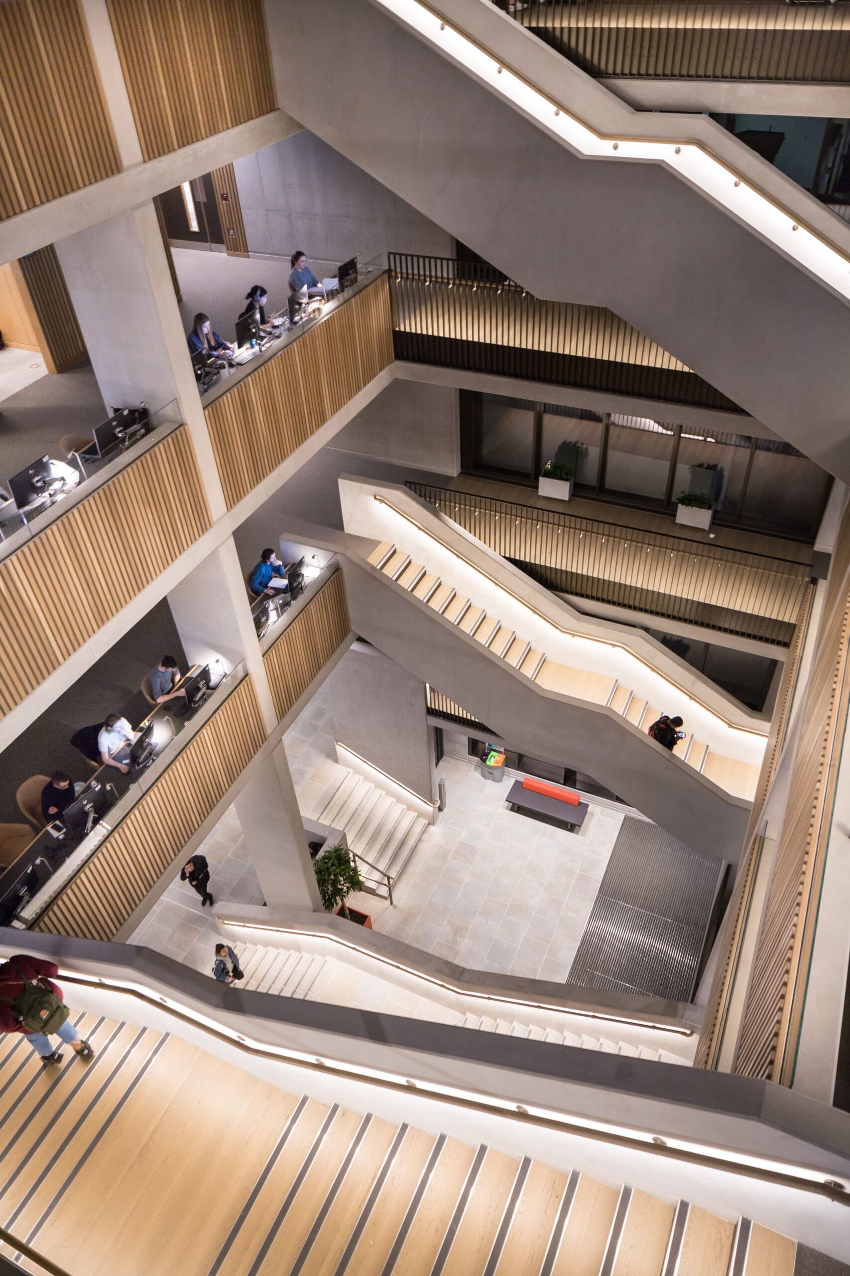 Staircase at UCL with BCL Timber wall panels