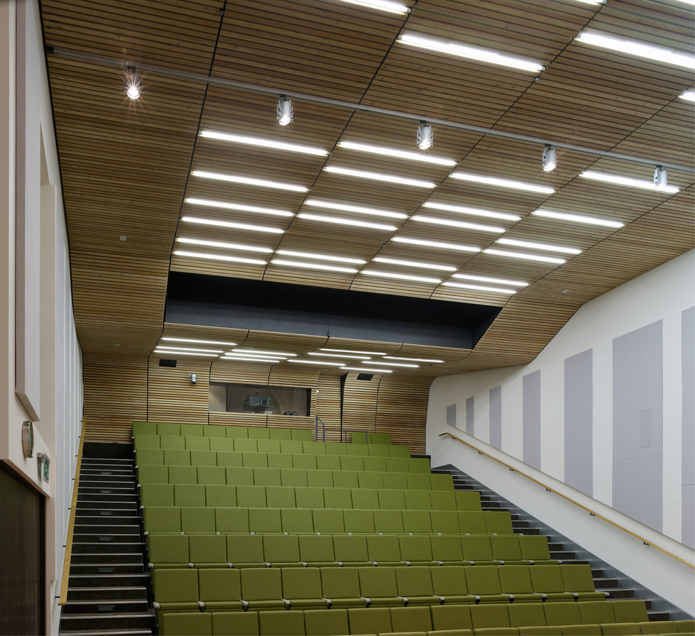 Timber Slatted Ceiling at Sackler Centre