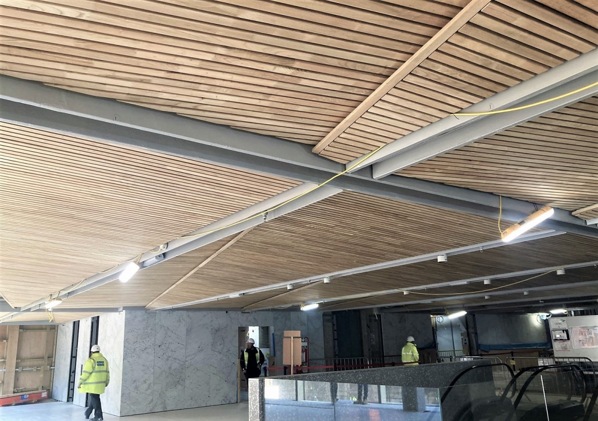 BCL wood ceilings at 8 Bishopsgate