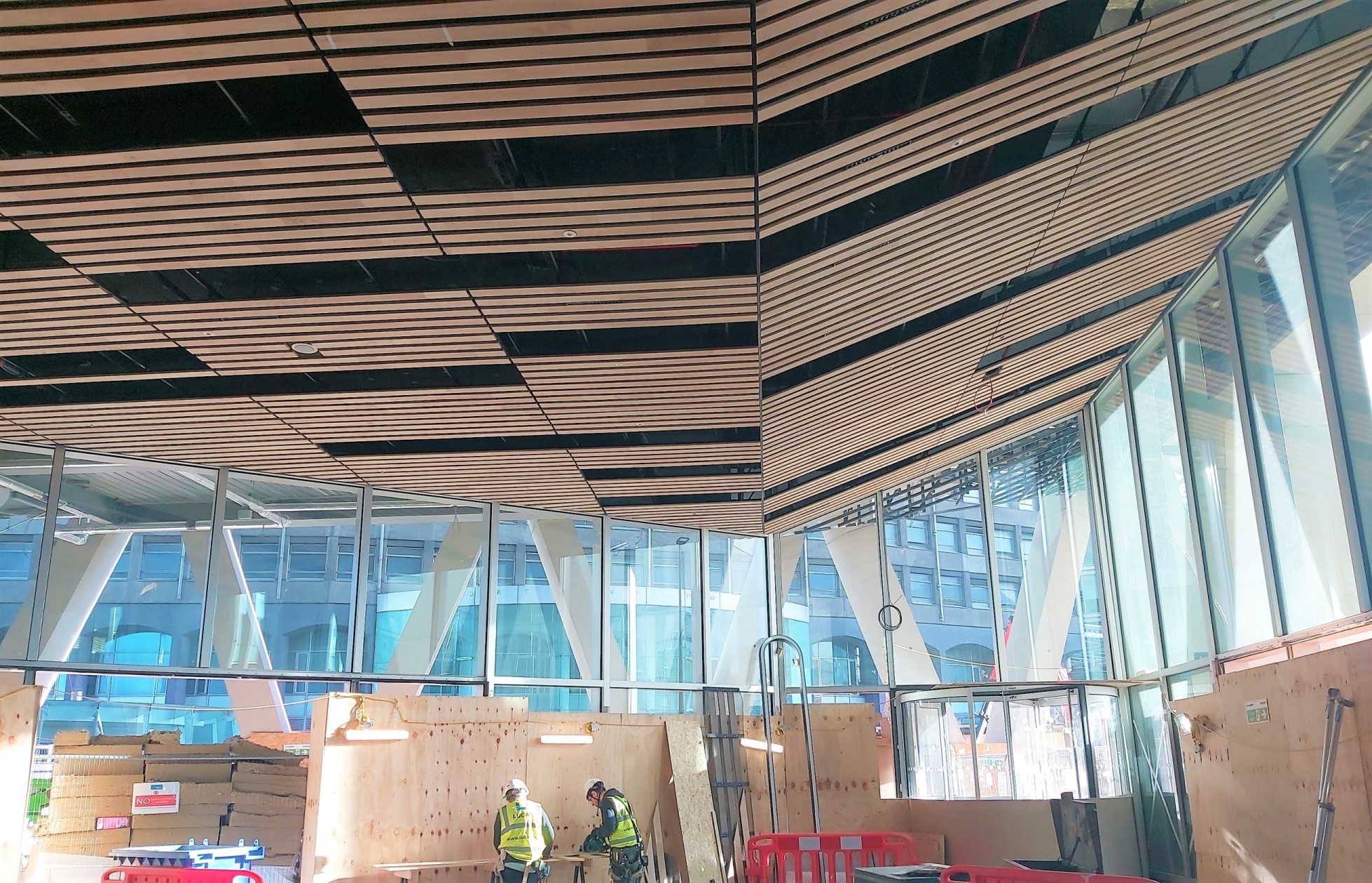 BCL timber slat ceiling at N2 in London