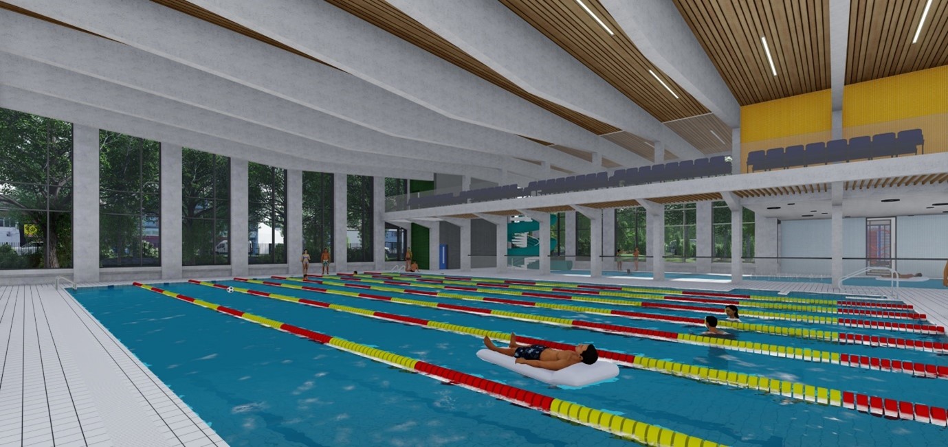 Architects impression of West Drayton Leisure Centre