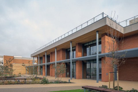 External timber soffits by BCL at Haberdashers' Aske School