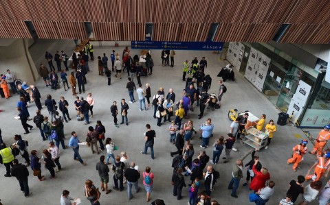 Wood slat soffits by BCL at London Bridge Train Station