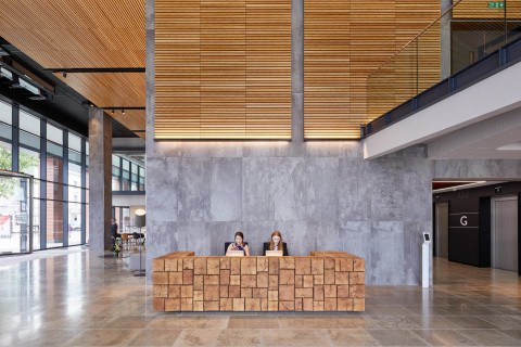 Acoustic Walls and ceilings in Reception area at Thames Tower Reading