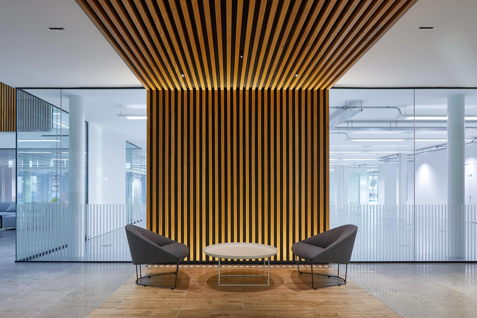 The Charter Building, Uxbridge with BCL wooden slatted walls